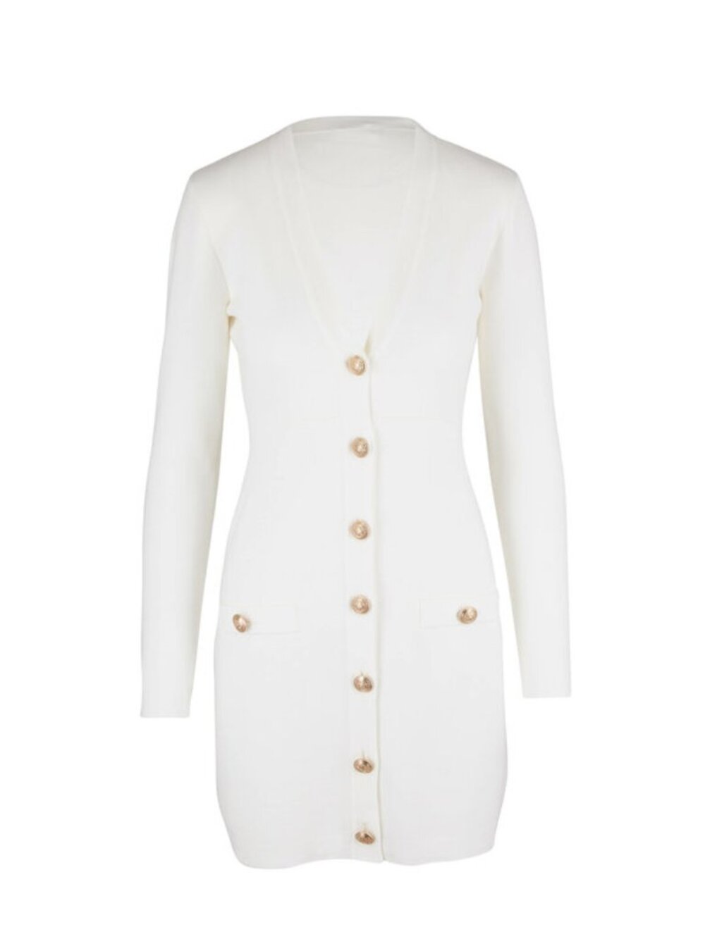 L'agence Breanna Knit Dress Ivory White Sz Small